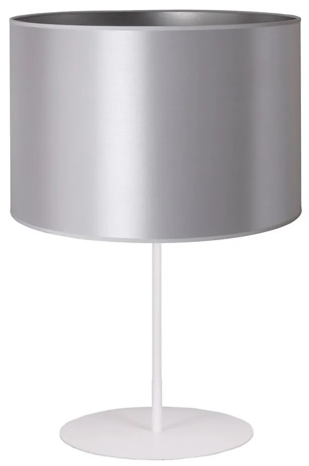 Duolla Duolla - Stolná lampa CANNES 1xE14/15W/230V pr. 20 cm strieborná/biela DU603010