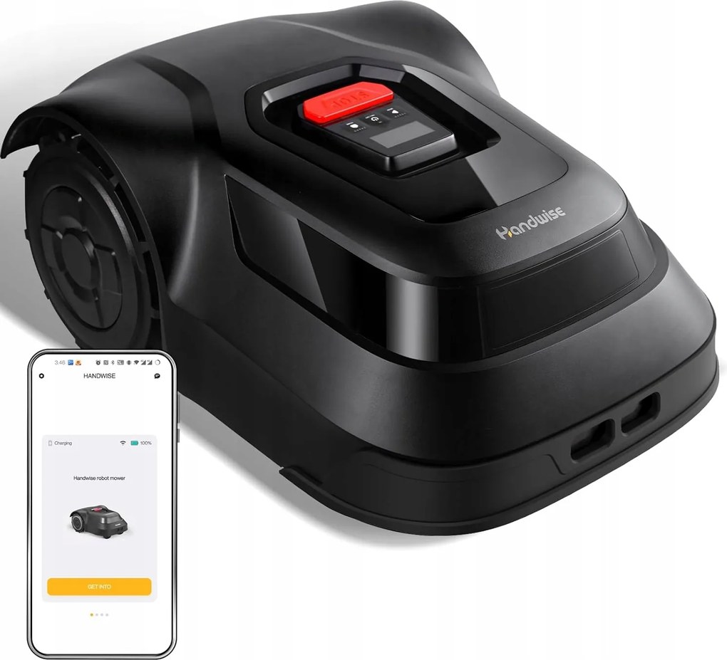 Robotická kosačka, 2,4 G WiFi alebo Bluetooth, aplikácia, Handwise 500 m² IPX6