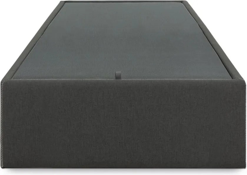 Čierna čalúnená jednolôžková posteľ s úložným priestorom 90x190 cm Matters – Kave Home