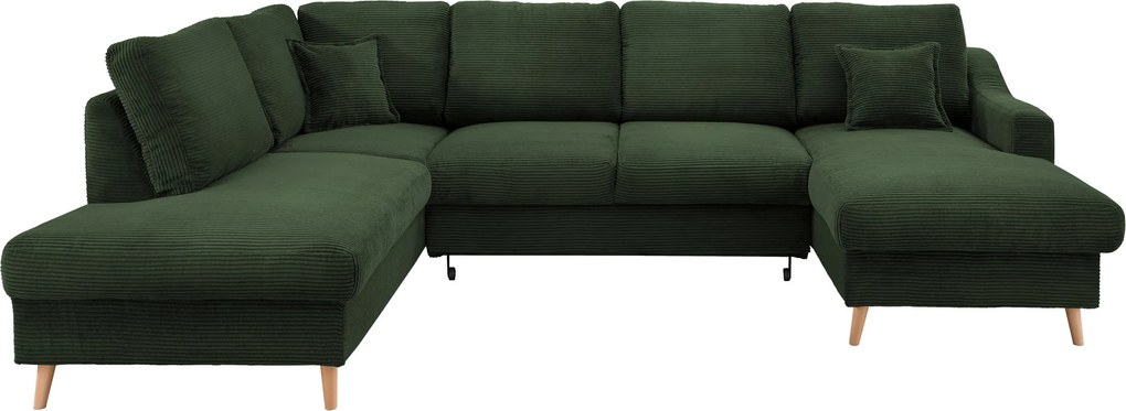 XXXLutz SEDACIA SÚPRAVA, textil, tmavozelená P & B - Sedačky - 002310004999