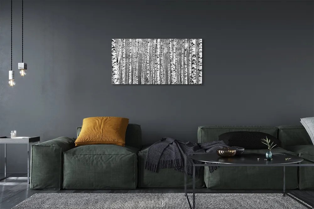 Obraz canvas Čierna a biela strom 140x70 cm