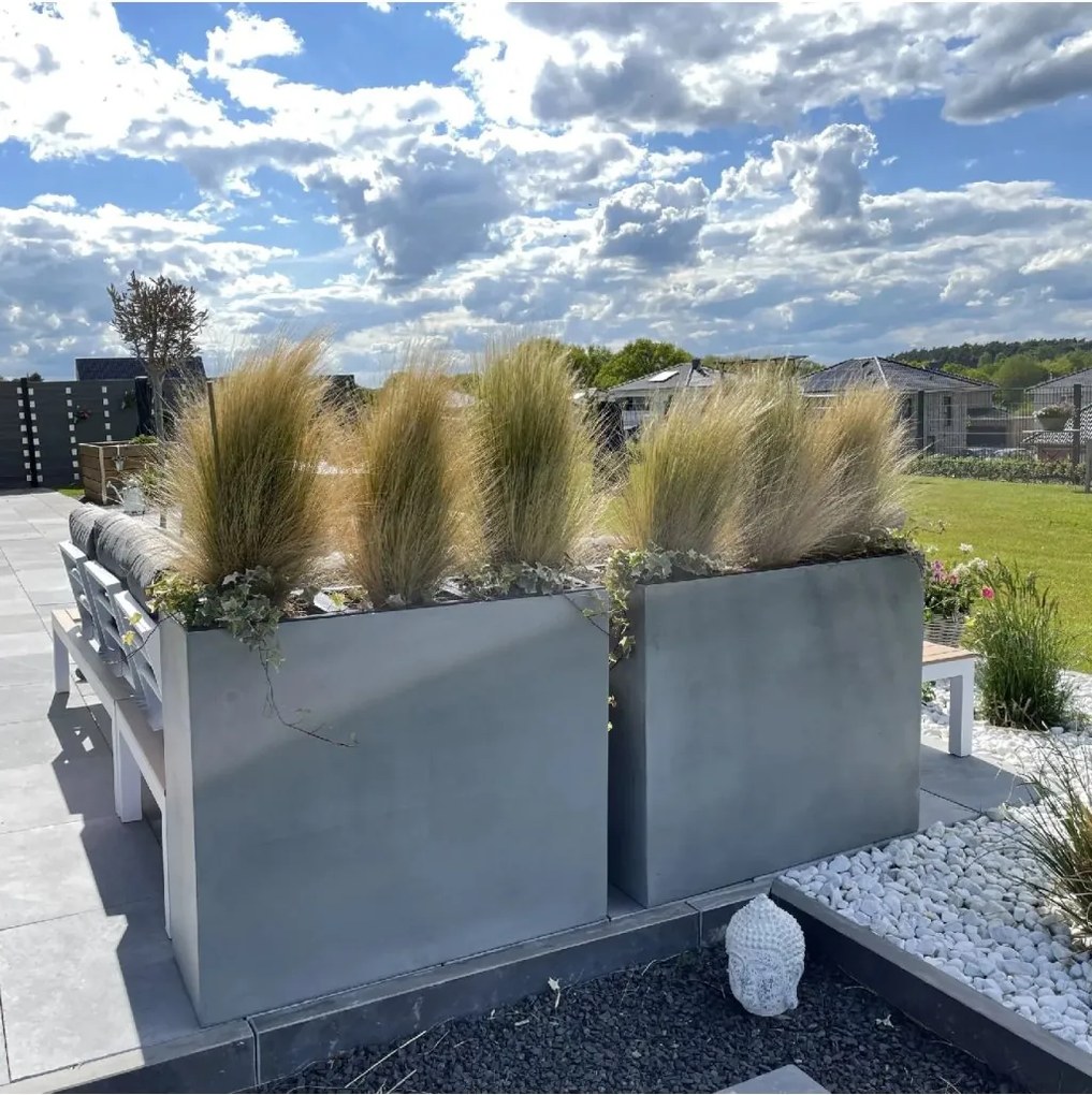 Kvetináč ELEMENTO, sklolaminát, šírka 88 cm, betón design