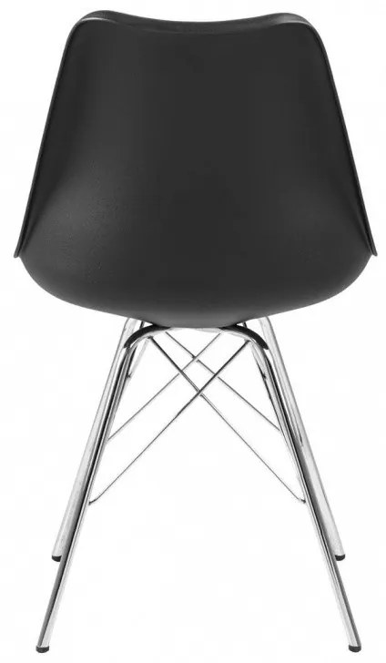 Jedálenská stolička Eris čierna/chróm