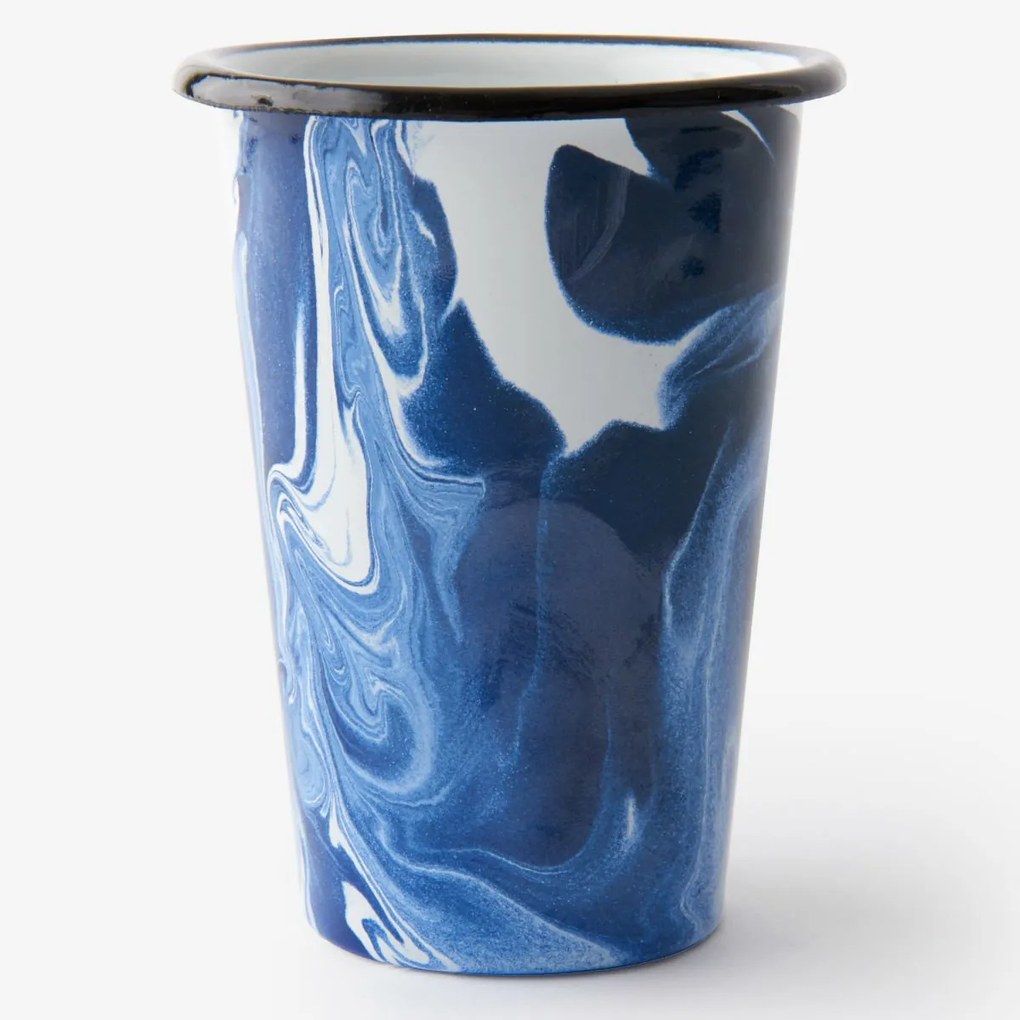 BORNN Velký smaltovaný modrý pohár výška 13 cm