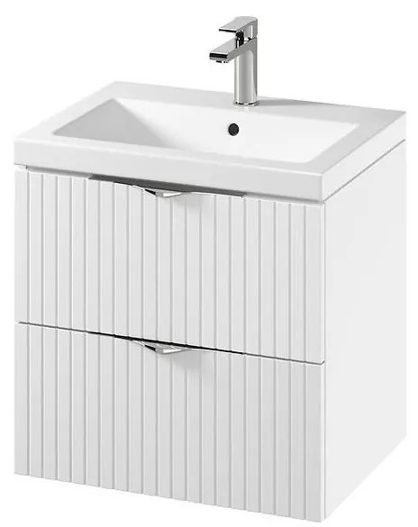 Cersanit S801-545 - Závesná kúpeľňová skrinka s umývadlom TIRSO 60x45 cm biela