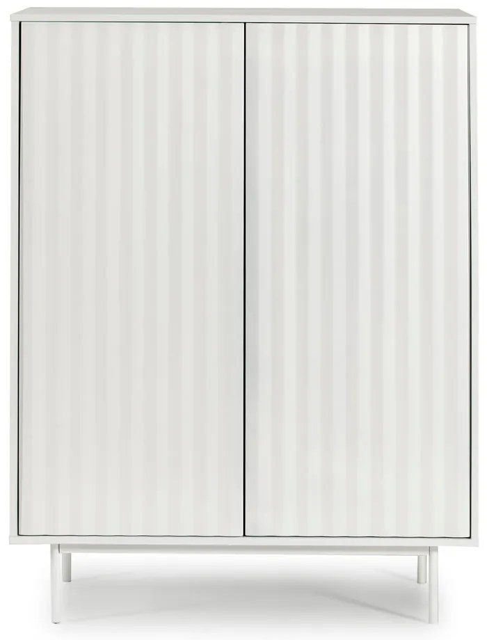 Biela vysoká komoda 97x130 cm Sierra - Teulat