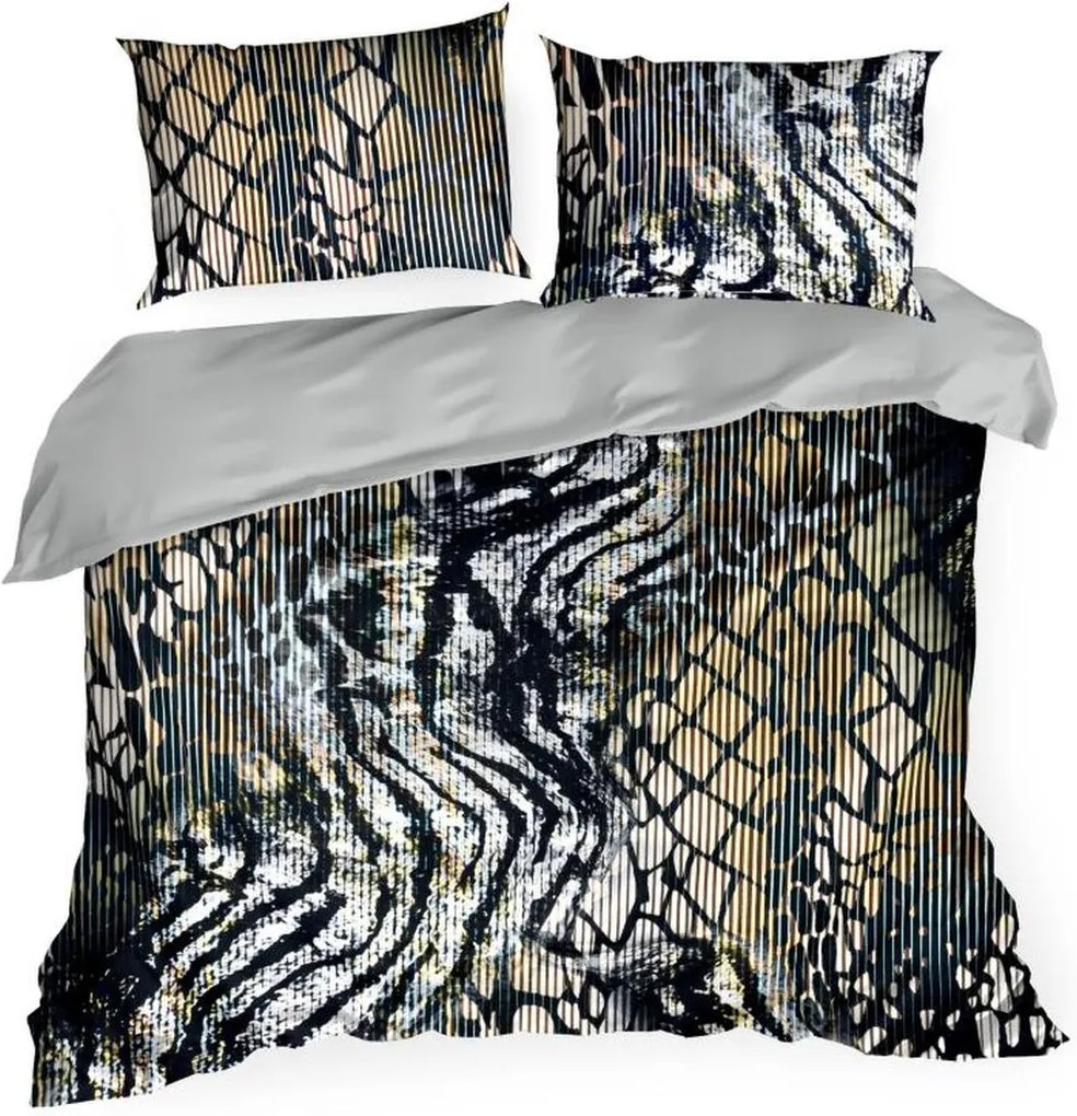 DomTextilu Vzorované posteľné obliečky vysokej kvality 3 časti: 1ks 160 cmx200 + 2ks 70 cmx80 Čierna 28391-154250