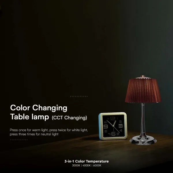 LED Stmievateľná dobíjacia stolná lampa LED/1,5W/5V 3000-6000K 1800 mAh hnedá