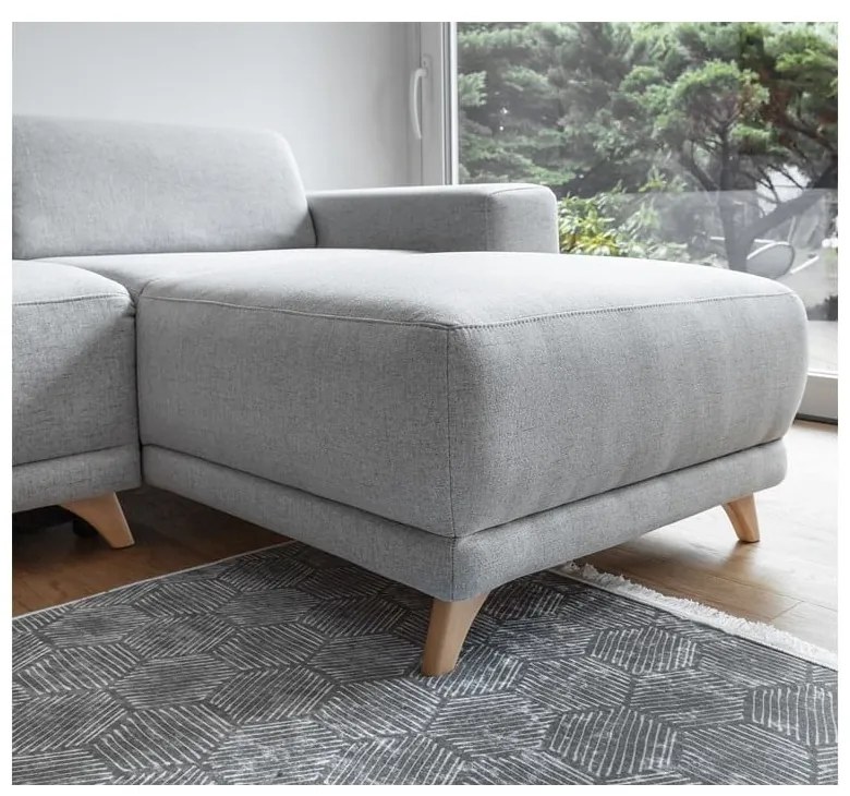 Svetlosivá rozkladacia/s úložným priestorom rohová pohovka Classy Sophie – Miuform