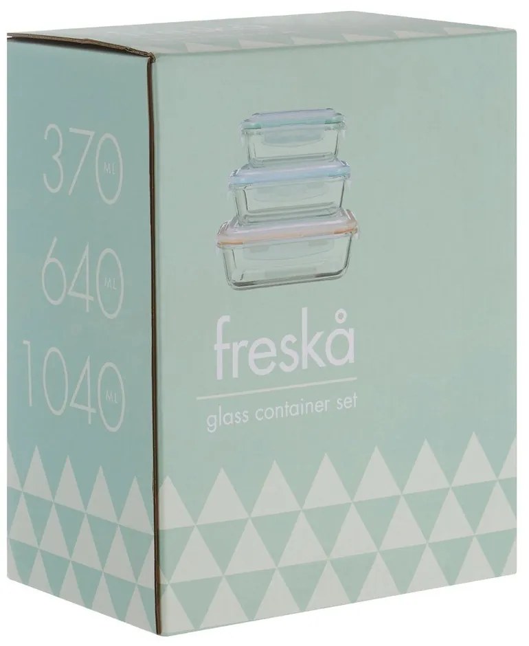 Skleneno–silikónové dózy na potraviny 3 ks Freska – Premier Housewares