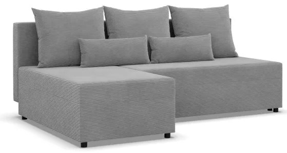 Rohová rozkladacia sedačka FERMO Poso sivá