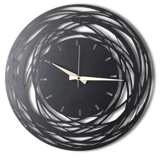 Nástenné hodiny 70 cm 1xAA čierna/zlatá
