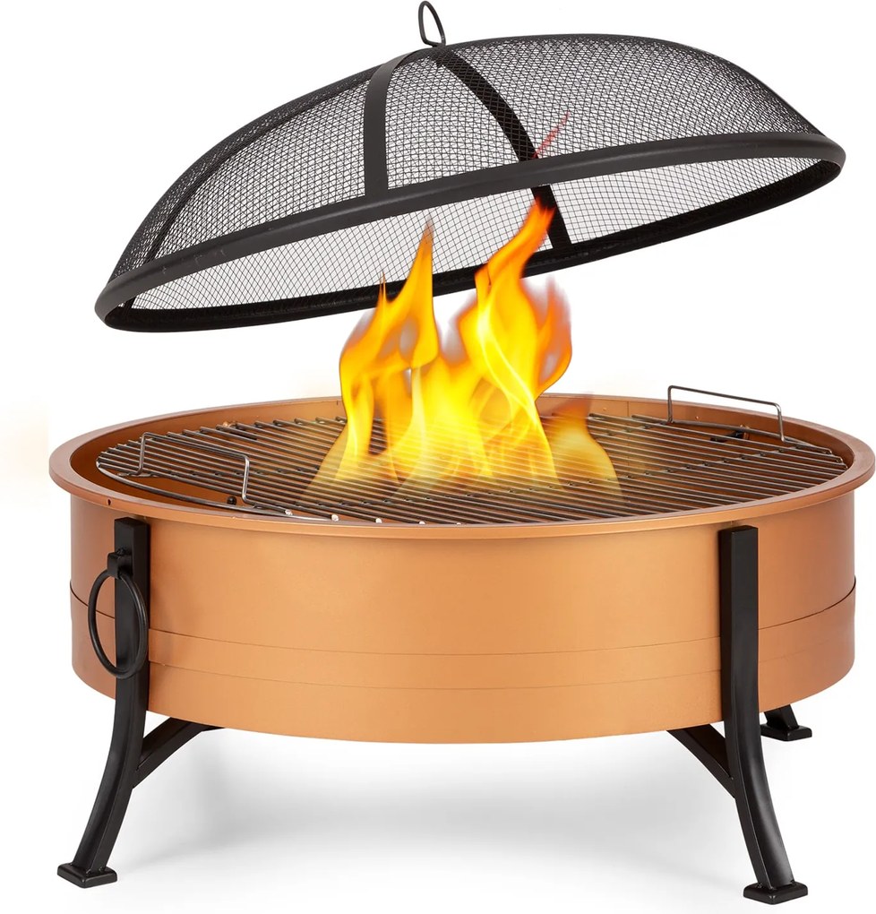 Blumfeldt Catania, ohnisko 2 v 1 , Ø 80 cm, lapač iskier, Ø 70 cm gril, oceľ, meď