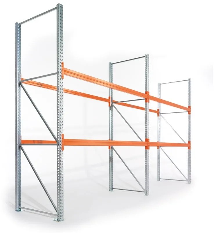 Paletový regál 5500x1825x1100 mm, 3 poschodia, základné
