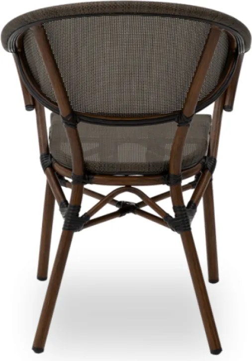 VENUS záhradná stolička s podrúčkami brown