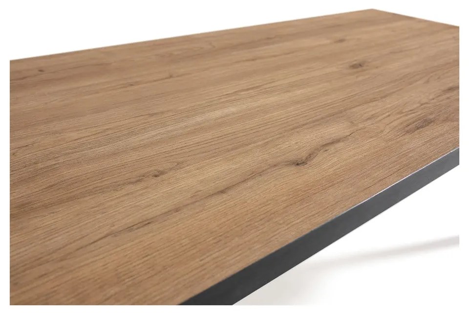 Čierny/prírodný konferenčný stolík s doskou v dubovom dekore 60x120 cm Sindi – Marckeric