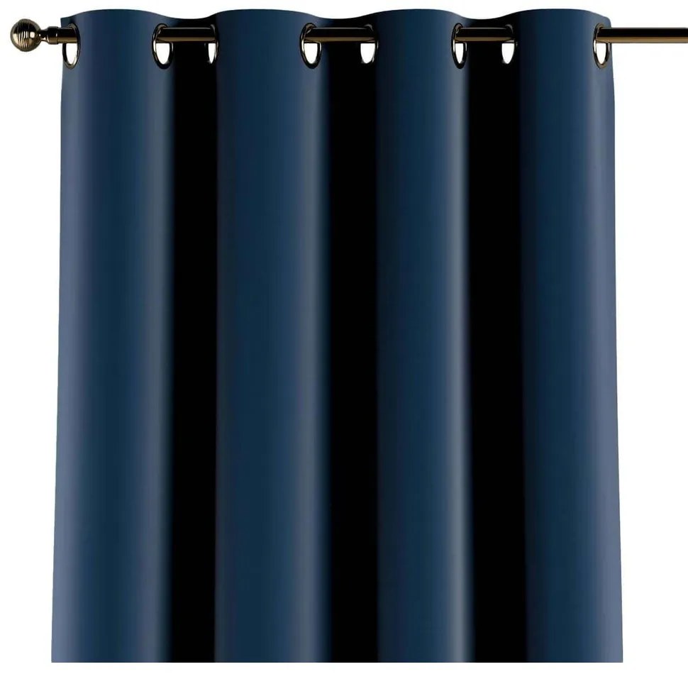 Modrý záves 260x130 cm Posh Velvet - Yellow Tipi