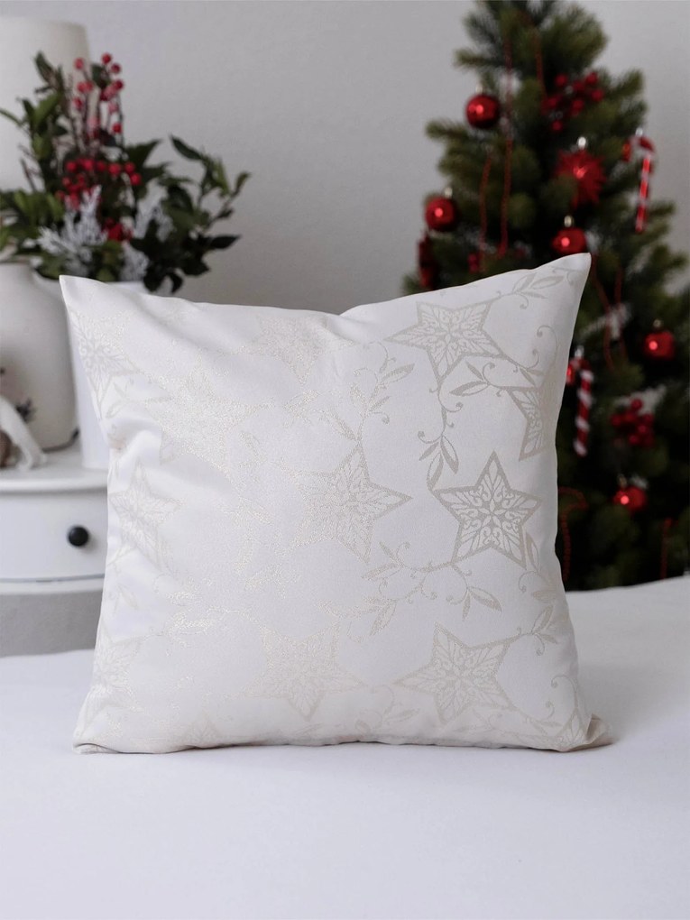 Lurexová Vianočná obliečka na vankúš Sviatočné kúzlo - 40 × 40 cm