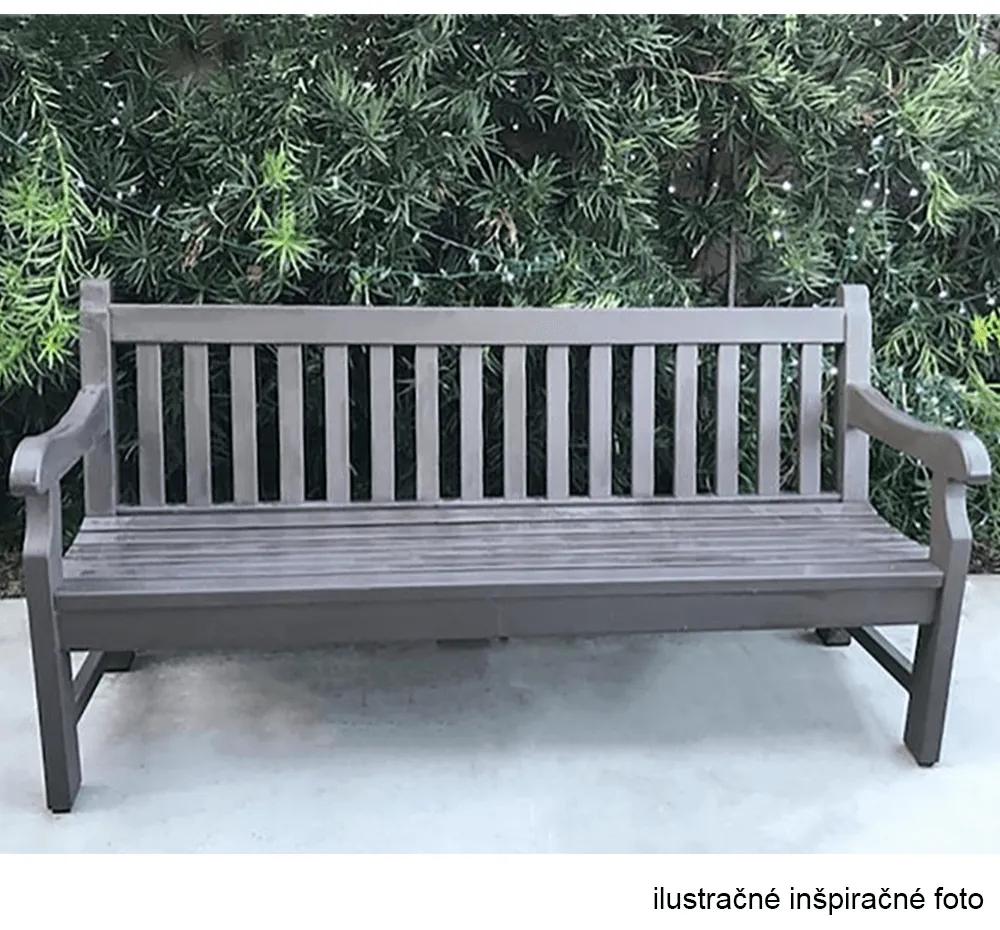 Tempo Kondela Drevená záhradná lavička, sivá, 124 cm, KOLNA