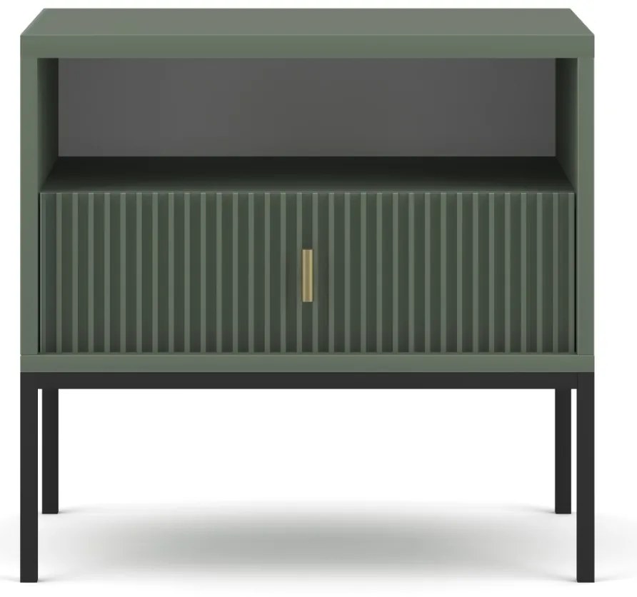Nočný stolík Maggiore 53,9 cm zelený/čierny/zlatý