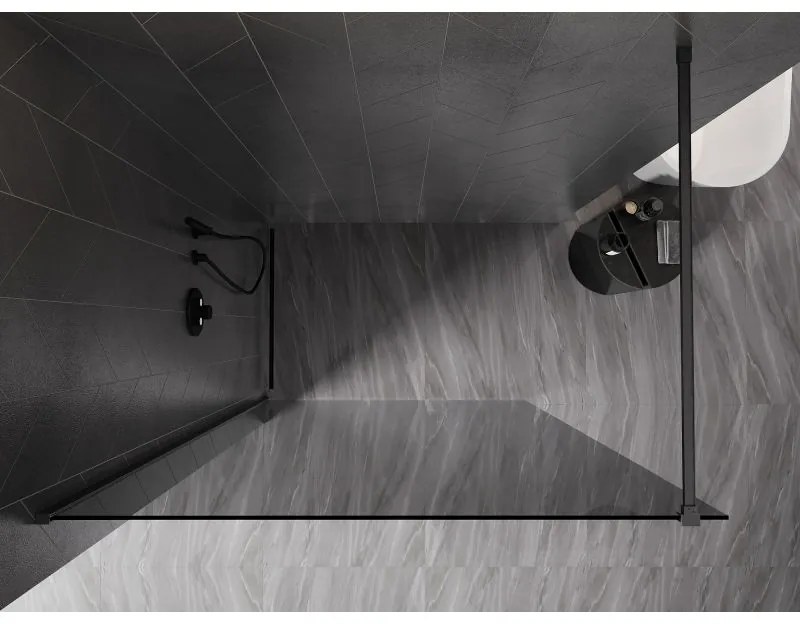 Mexen, Mexen Kioto-X sprchová stena 130 x 200 cm, grafit 10 mm, pištoľovo šedá kartáčovaná - 800-130-101-66-40-X