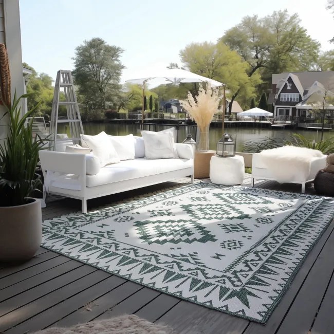 Obojstranný koberec Elle Decoration GEMINI Dynamic zelený