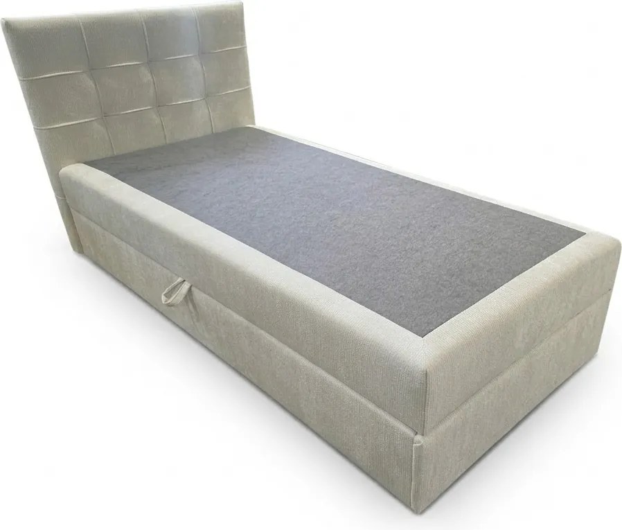 Čalúnená posteľ boxspring DIRELIS VIBE 90x200 cm krémová Matrac: Bonell pružinová matrac