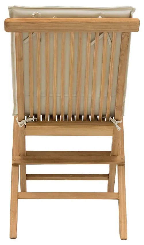 DEOKORK Záhradná skladacia stolička s poduškou FOXI (teak)