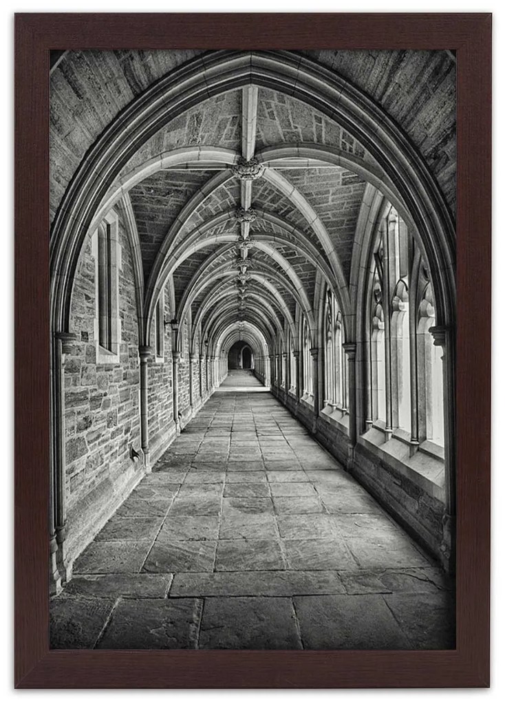 Gario Plagát Interiér kamennej katedrály Farba rámu: Bez rámu, Rozmery: 30 x 45 cm