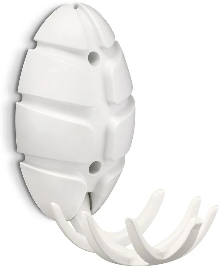 Biely nástenný plastový háčik Bug – Spinder Design