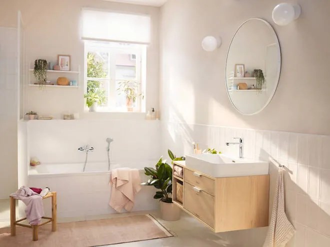 Hansgrohe Rebris S, páková vaňová batéria na stenu s 2 prietokmi, chrómová, HAN-72443000