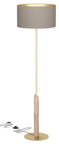 Eglo 390338 - Stojacia lampa SANTANDRIA 1xE27/40W/230V hnedá/zlatá