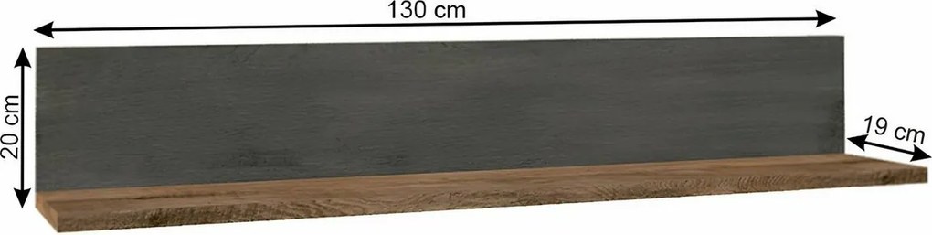 Polica MONTANA P1, sivá