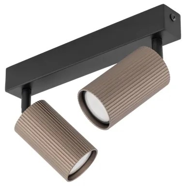 Bodové svietidlo TUNE 2xGU10/10W/230V čierna/hnedá