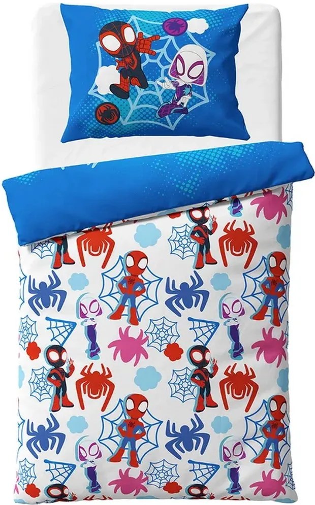 Obojstranné bavlnené posteľné obliečky Spidey a jeho úžasní priatelia - 100% bavlna - 70x90 cm + 140x200 cm