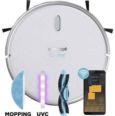 Aku Robotický vysavač s mopem 3 v 1 Concept VR2020 Perfect Clean Gyro Defender UVC
