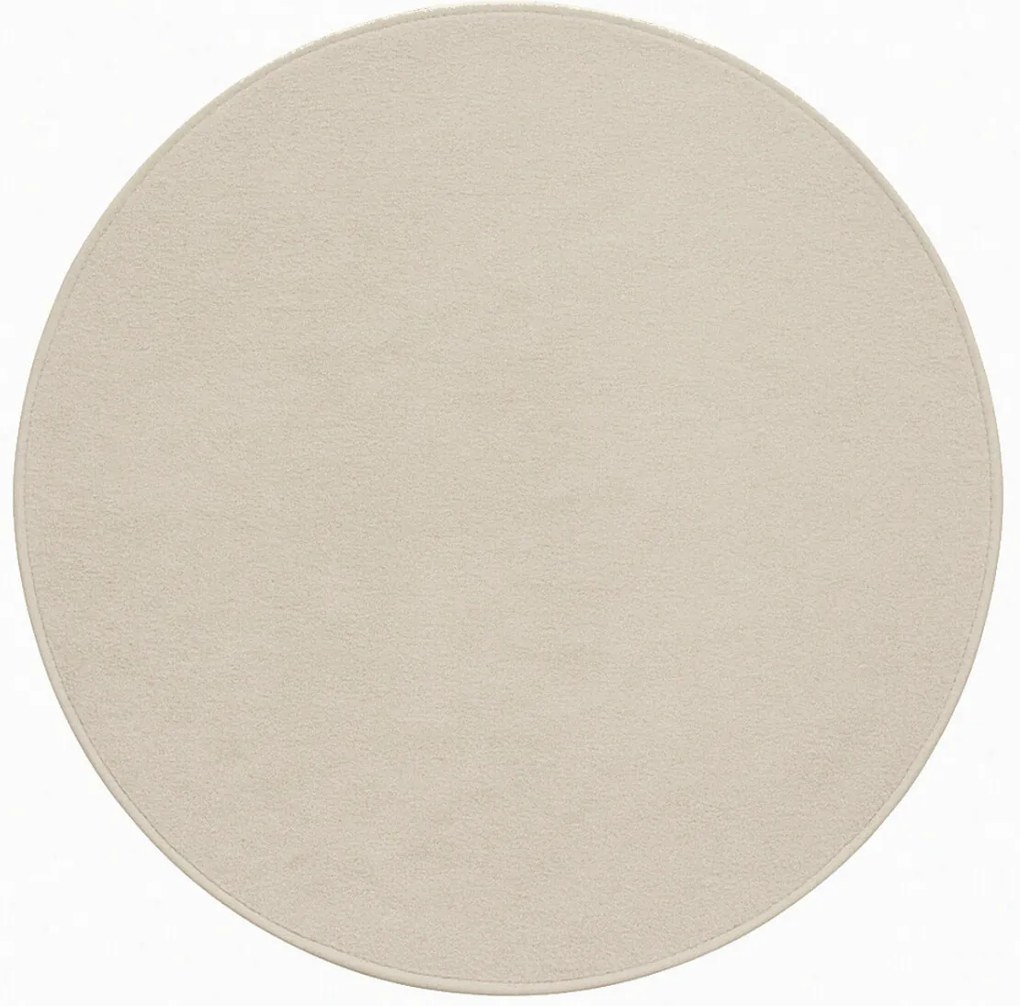 Kusový koberec Royal Lux 03 krémový kruh, 400x400 (priemer) kruh, biela, obývacia izba, AladinWorld Expres