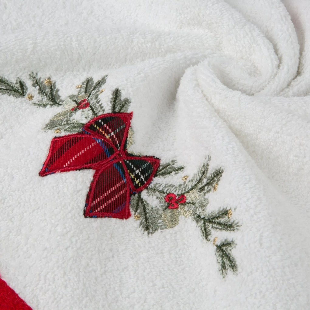 VIANOČNÝ BAVLNENÝ UTERÁK BLISS SADA 6KS 50X90 CM BIELA