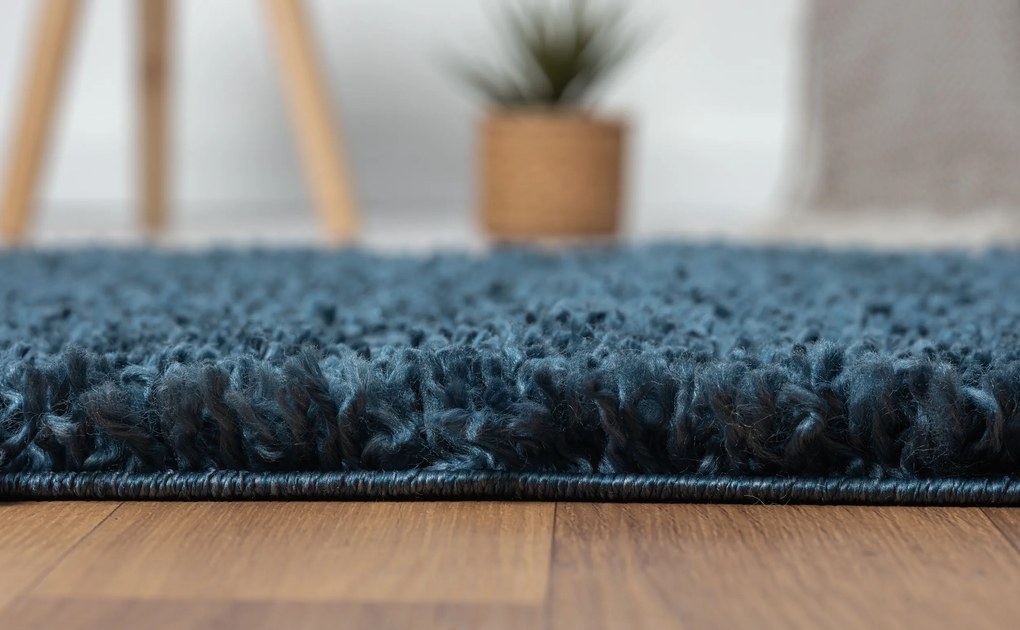 My Flair, Behúň My Shaggy dunkelblau, 80x250, modrá, chodba / predsieň