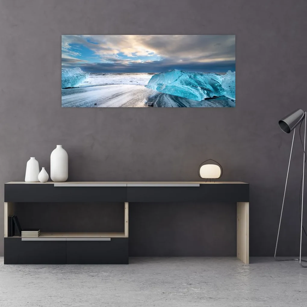 Obraz - Diamantová pláž (120x50 cm)