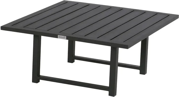 Čierny záhradný stolík Hartman Tim, 90 × 90 cm