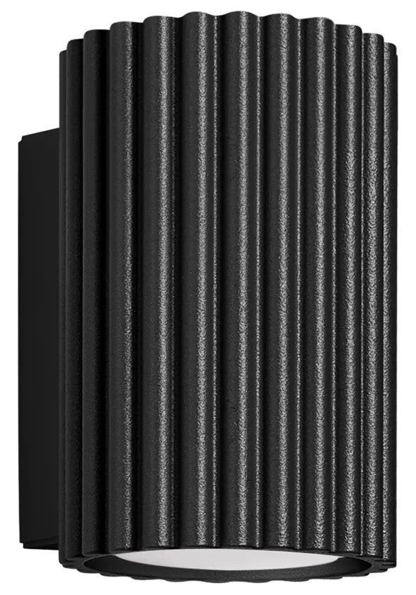 Nástenné svietidlo Karbon, 1x čierne kovové tienidlo, (10 cm)