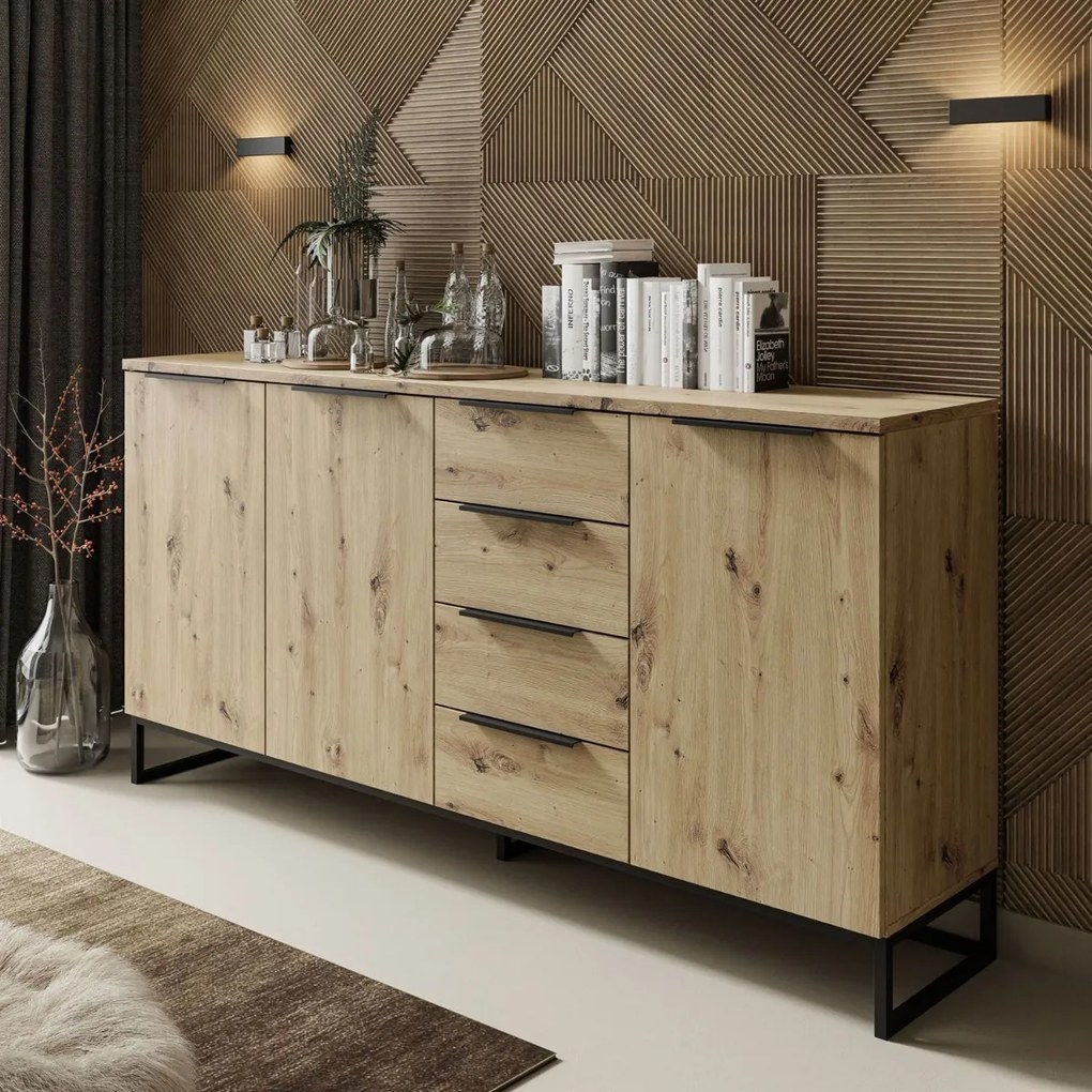 VALBO KOMODA DUB ARTISAN 178 cm