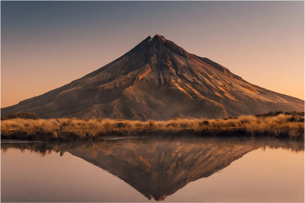 Obraz odrazu hory Taranaki, Nový Zéland (90x60 cm)