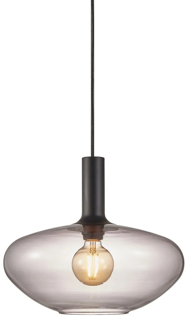 Nordlux Závesný luster z dymového skla Alton pre žiarovku E27 ø35cm 48973047