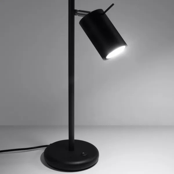 Sollux SL.1091 - Stolná lampa RING 1xGU10/10W/230V čierna