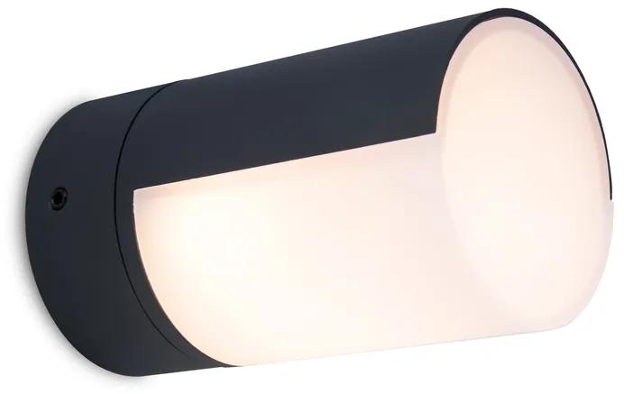 LUTEC Vonkajšie nástenné flexibilné LED osvetlenie CYRA, 7,8 W, teplá biela, okrúhle, čierne, IP54