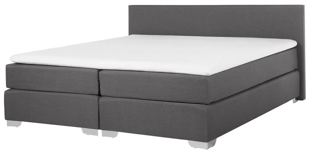 Kontinentálna posteľ 180 cm PRESS (polyester) (sivá) (s matracom a úložným priestorom). Vlastná spoľahlivá doprava až k Vám domov. 1018517