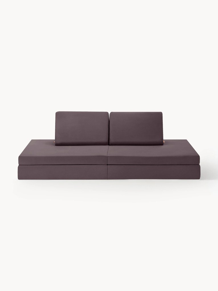 Detská ručne vyrobená zamatová pohovka na hranie Mila