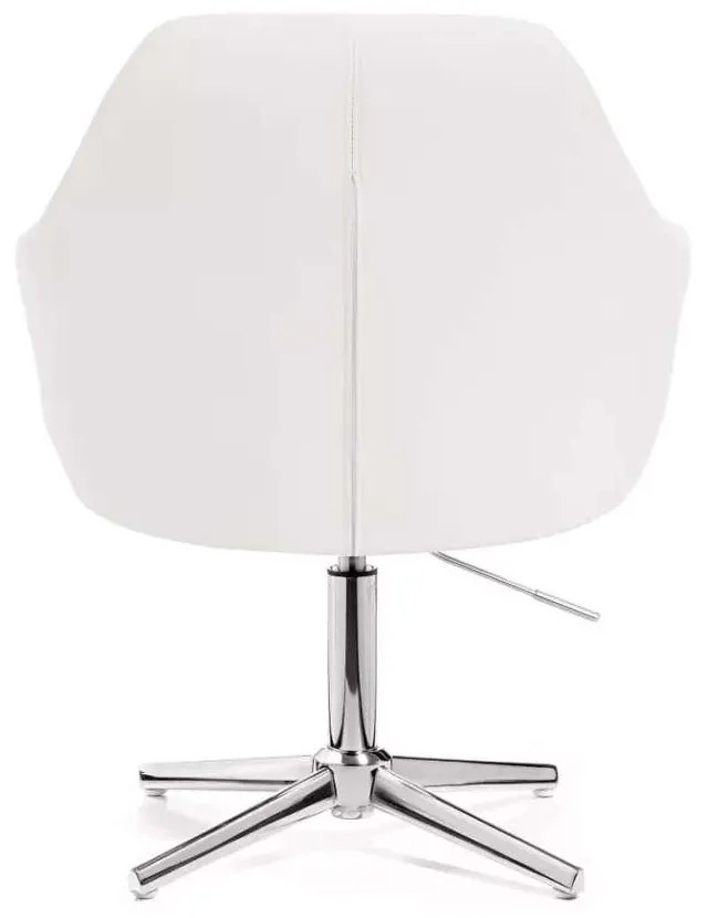 LuxuryForm DESIGN Kreslo ANDORA na striebornom kríži - biele